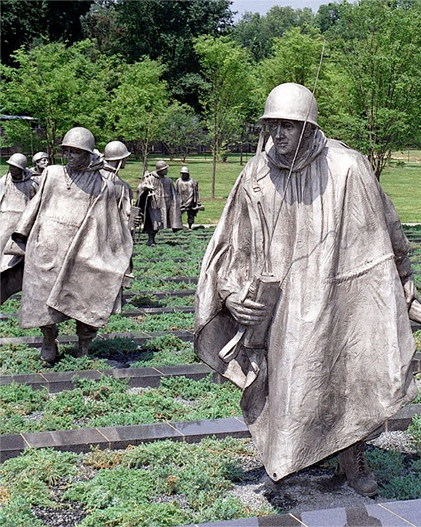 US Korean War Memorial statues